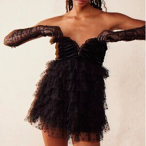 For Love & Lemons / Free People Jourdan Mini Dress XS NEW NEVER WORN *SOLD OUT*